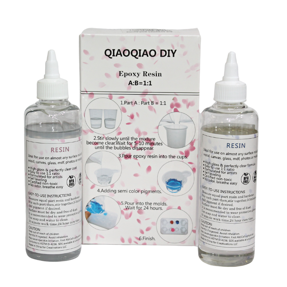 Ab Glue Clear Crystal Liquid Epoxy Resin Complete Kit Transparent