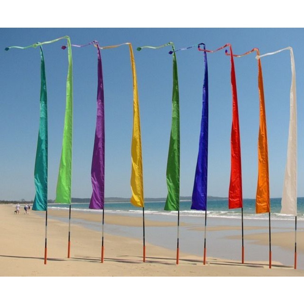 1pce Satin Bali Flag with Heart Tail, 18 Colours, 1m-7m Sizes, Wedding & Events, - Picture 116 of 270