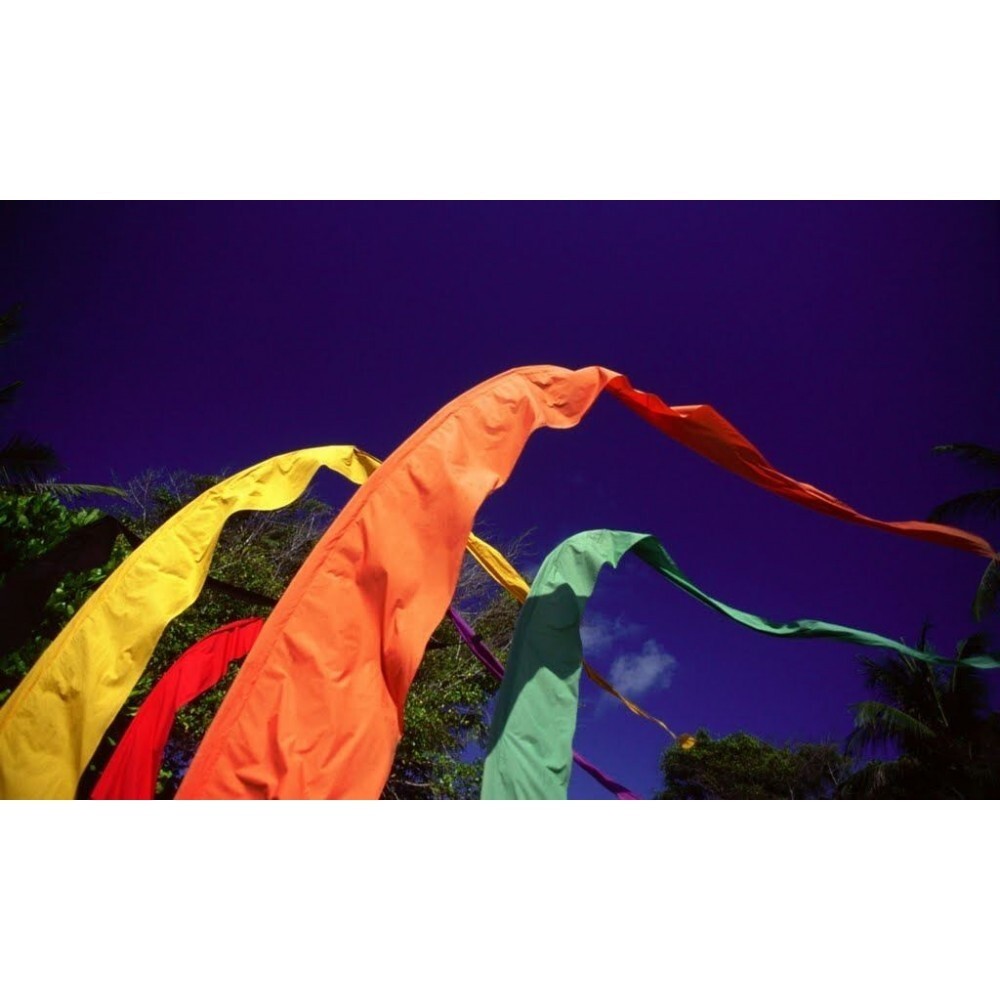 1pce Satin Bali Flag with Heart Tail, 18 Colours, 1m-7m Sizes, Wedding & Events, - Picture 222 of 270