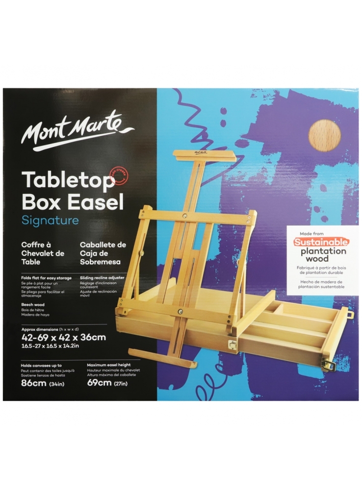 Mont Marte Big Desk Easel w/box Beech Table Easels