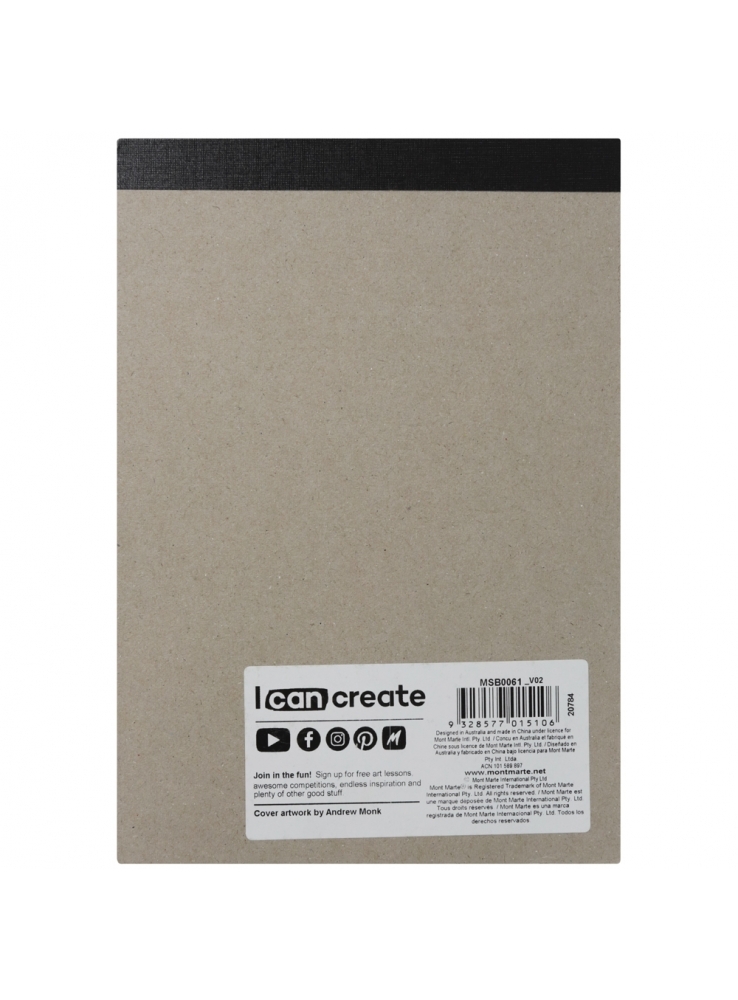 2xMont Marte A4 Black Paper Sketch Pad Artist Drawing Sketching Texture Art Supp