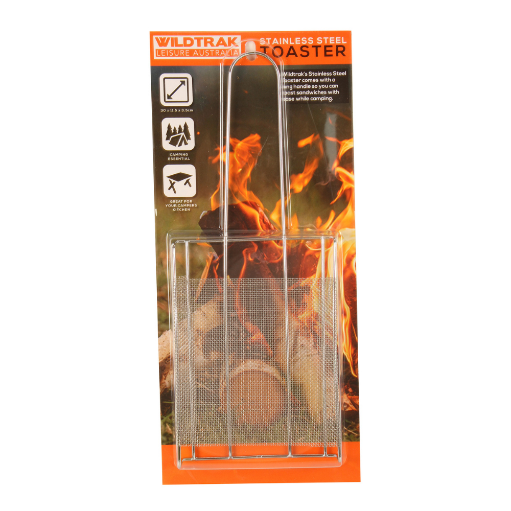 Camp Toaster Stainless Steel Metal 30x11.5x3.5cm Gauze Sheet