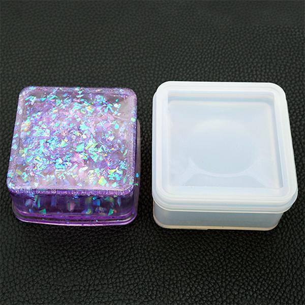 Square Trinket Box Silicone Mold For Epoxy Resin DIY Decor Home