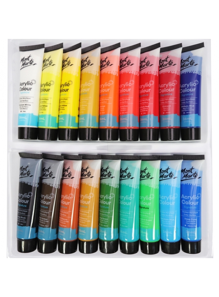 Mont Marte Studio Acrylic Paint Set 18pce x 36ml