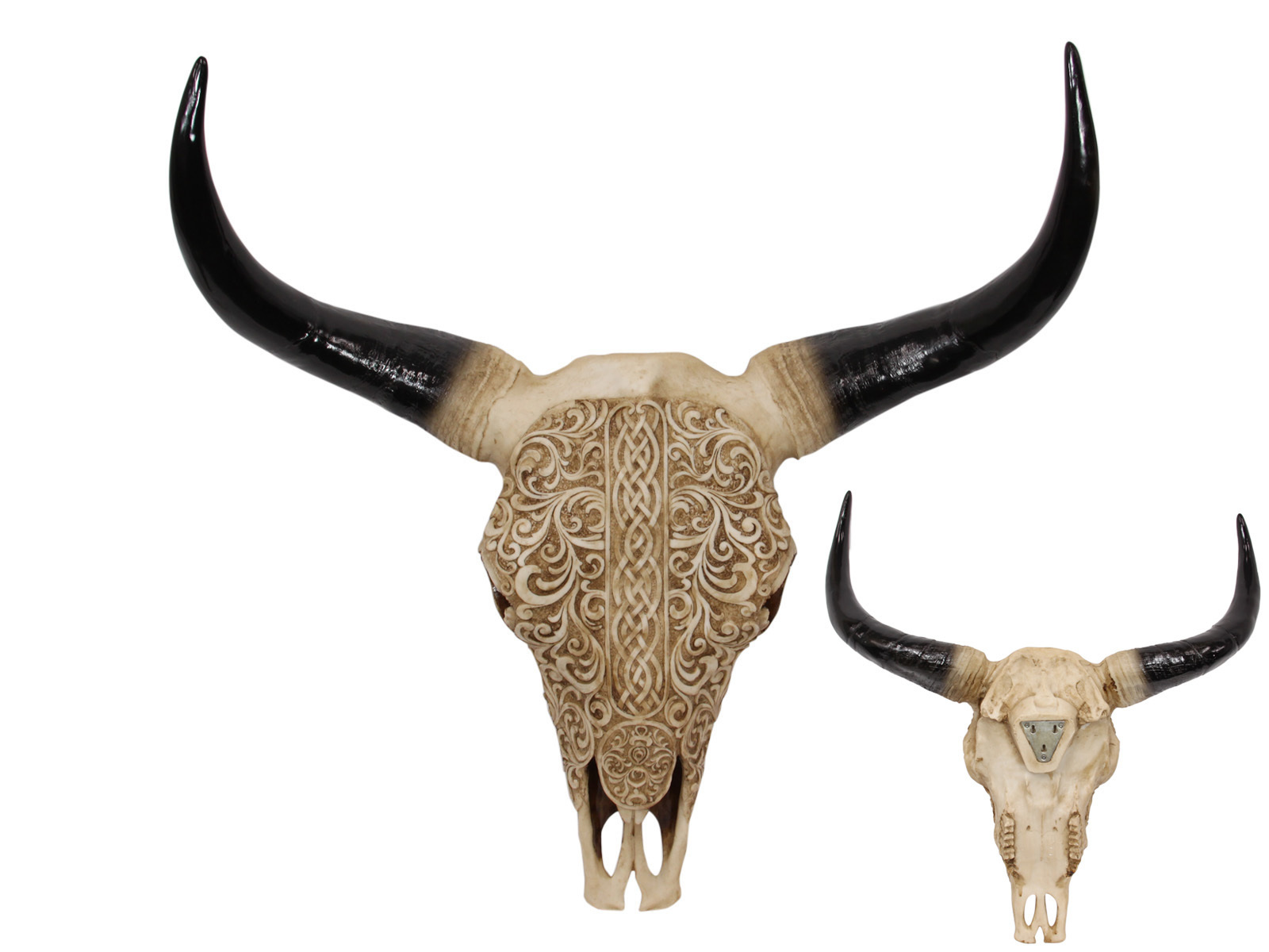 Resin Artificial Cow Skull, Realistic Wall Hanging, Cruelty Free Decor