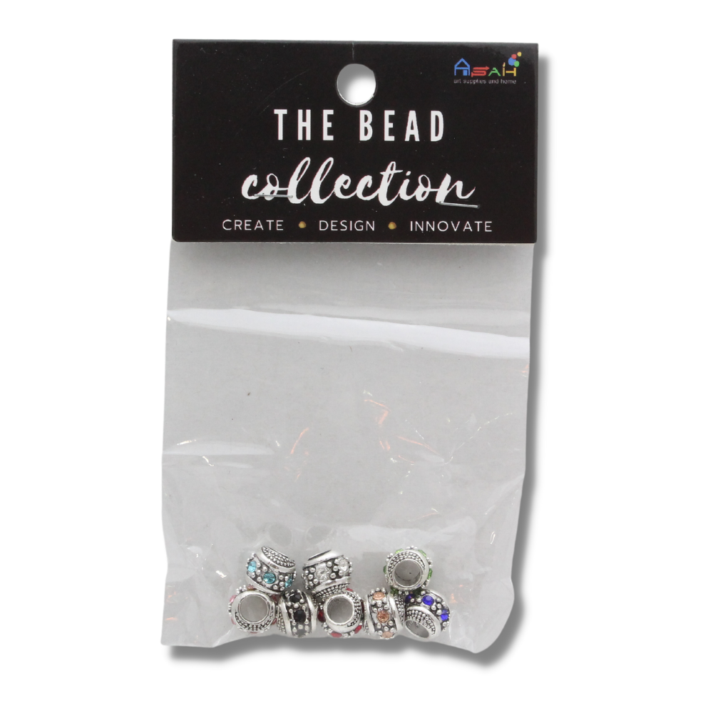 Silver Diamante Beads Bracelets Necklaces Jewellery Making 8pcs in Pack