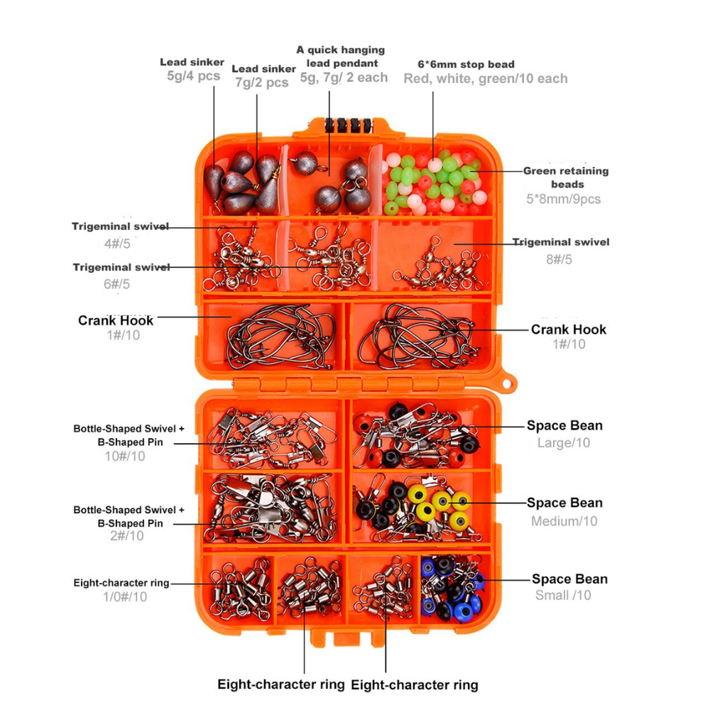 Fishing Tackle Super Set 1648pce Full Tackle Box Kit in Cases