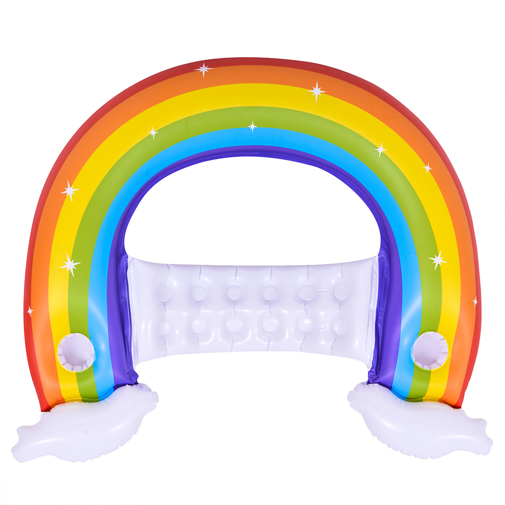 1pce Rainbow Water Lounge 148x99cm Inflatable Pool Toy Summer Kids & Family