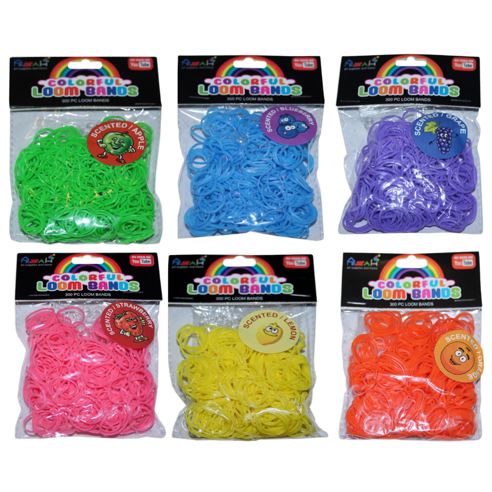 Rainbow loom band scented covered pens  Rainbow loom, Loom bands, Rainbow  loom bands