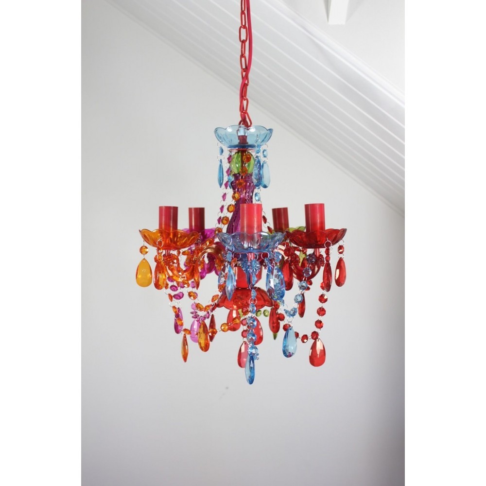 Gypsy Chandelier Pendant Ceiling Light Multi Coloured Small Droplets Gypsy Chandelier Pendant Ceiling Light Multi Coloured Small Droplets 5 Lights