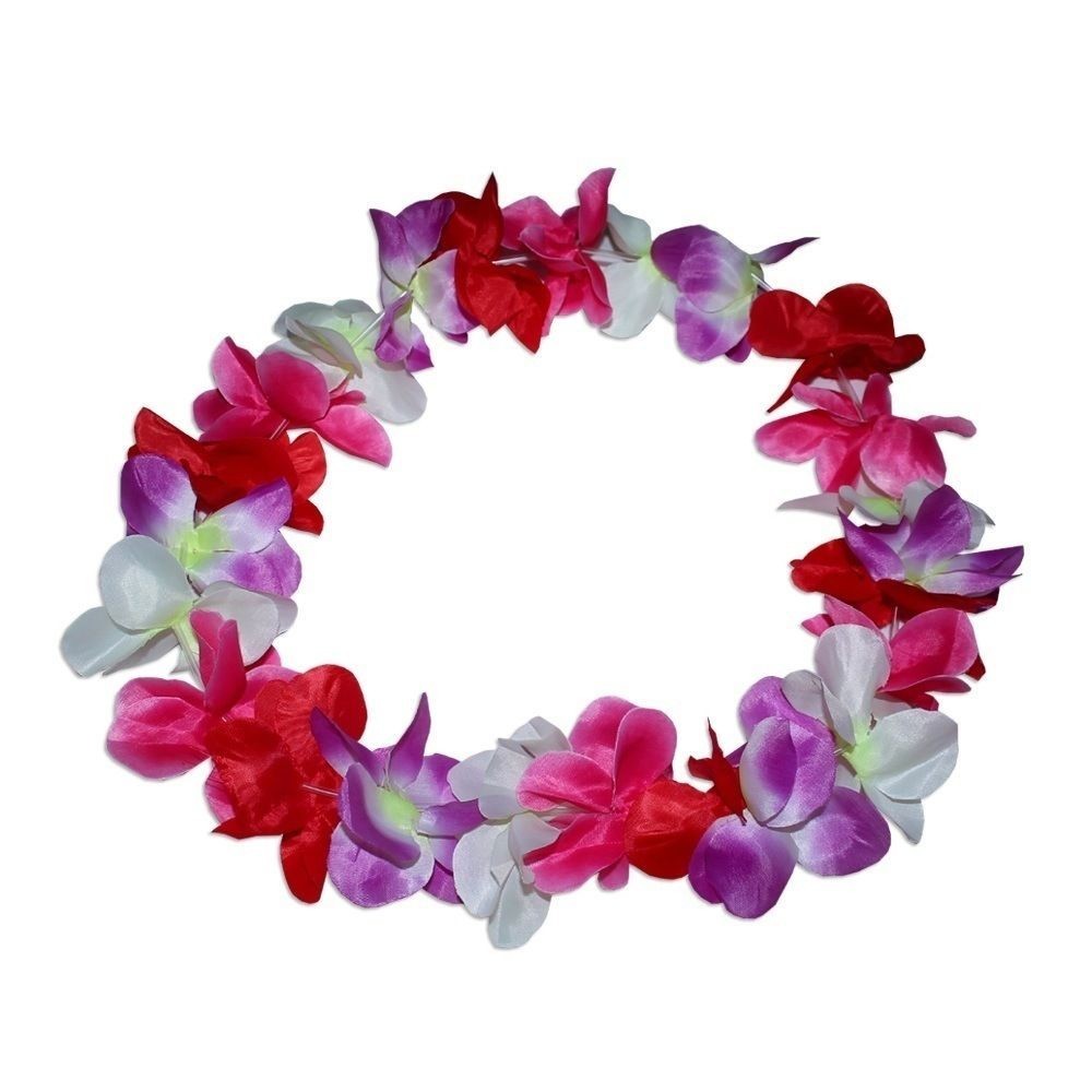 20 x Large 100cm Party Hawaiian Lei's, Lay Assorted Colours Flower ...