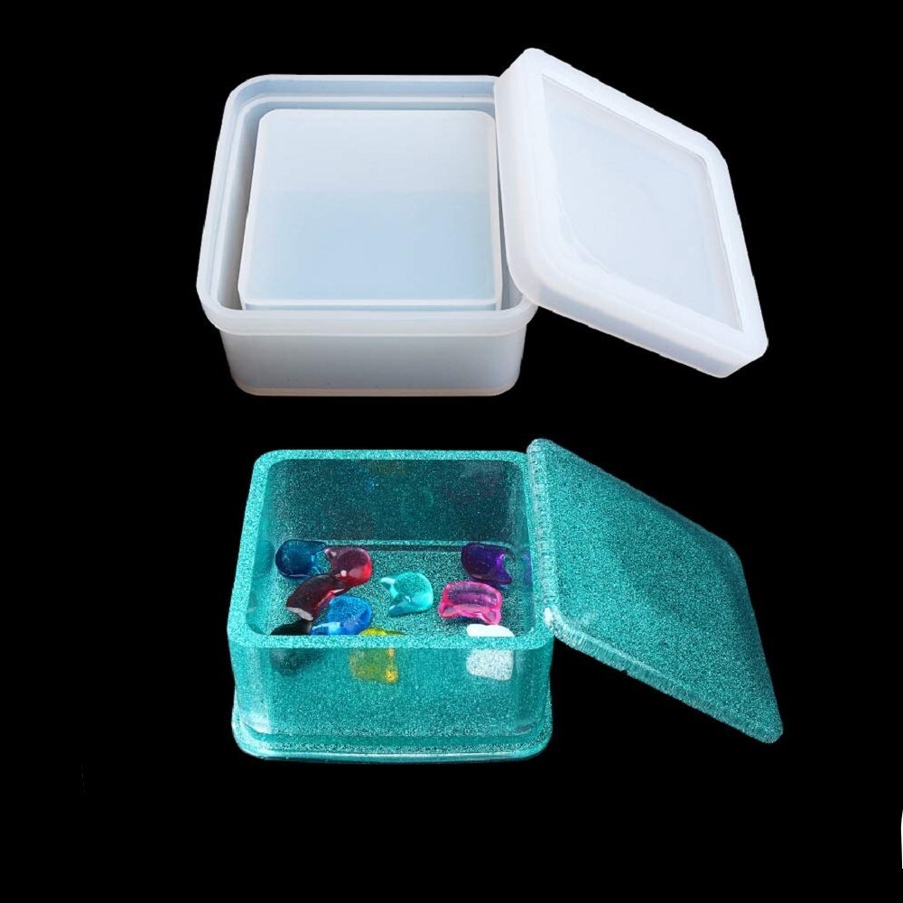 Square Trinket Box Silicone Mold, Square Box Silicone Mold, Flower Pot  Mould, Small Container Mold, Epoxy Resin Mold