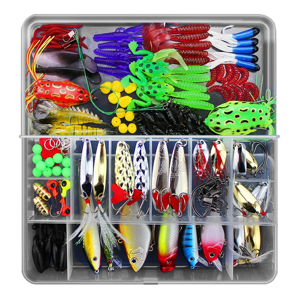 Fishing Lure Kit Soft & Hard Body Tackle for All Species Variety in Case  141pce