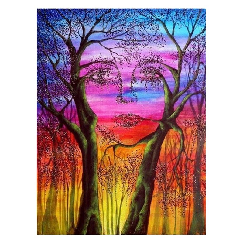 Wise Mystical Elucidative Tree Original Art Canvas Print Canvas