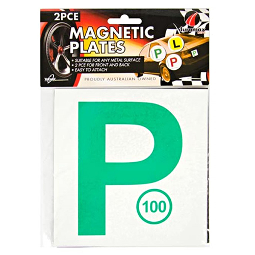 Fully Magnetic P Plates for New Drivers 2 Pack 