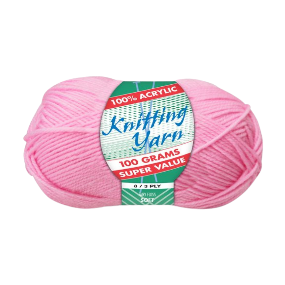 Fairy Floss Knitting Wool Yarn 100g 8 Ply 1 Roll 100 Acrylic