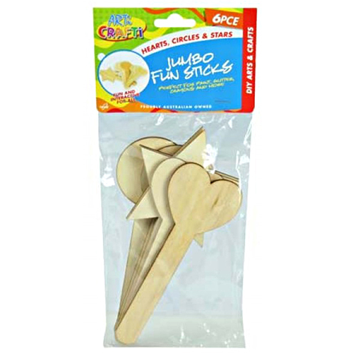 6 Pack Jumbo Fun Shape Topper Sticks Design Dyi Bookmarks