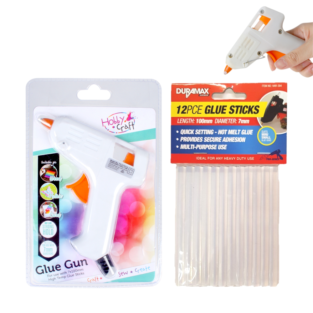 Mini Hot Glue Gun Sticks 7mm x 100mm Clear Glue Sticks Adhesive