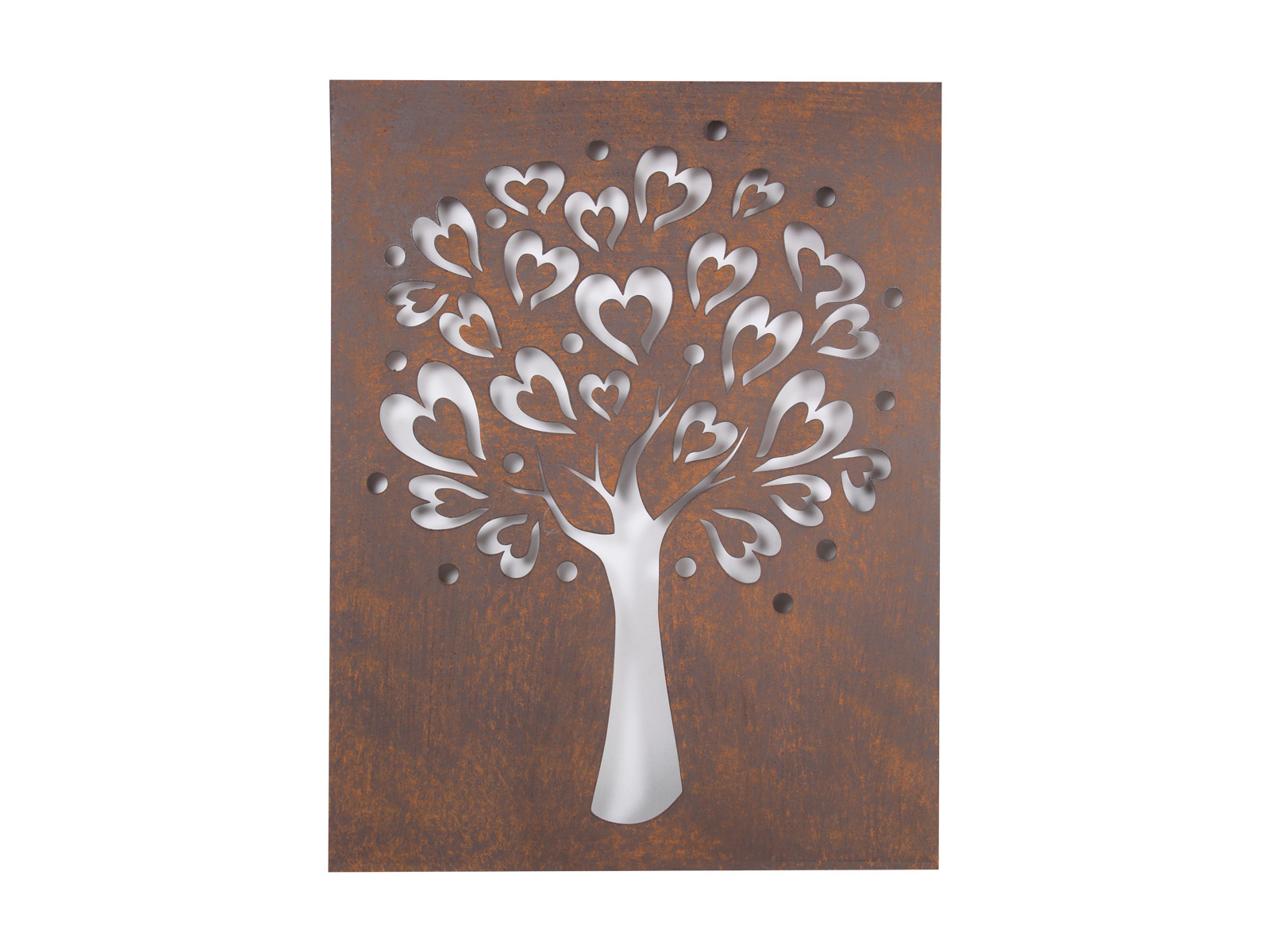 30cm Metal Tree of Life Wall Art Frame with Heart Detailing