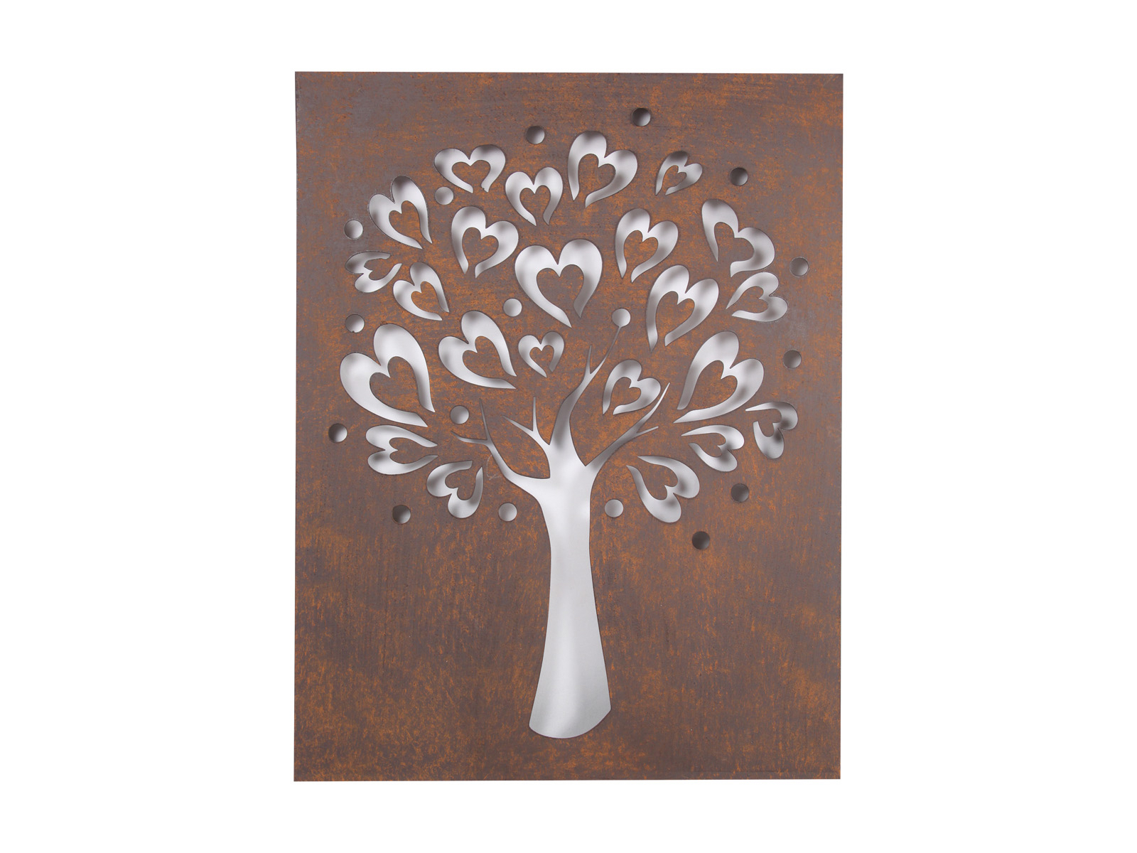 30cm Metal Tree Of Life Wall Art Frame With Heart Detailing