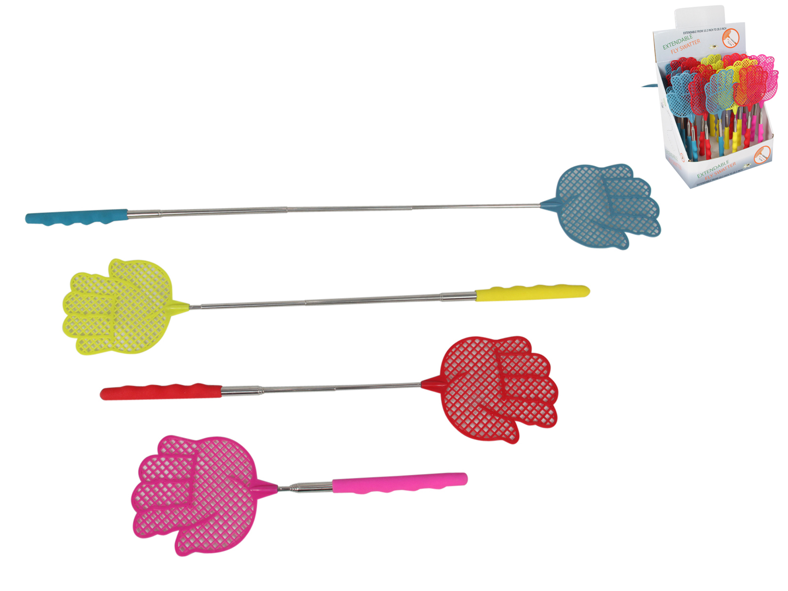 1pce 75cm Extendable Hand Fly Swatter, Quirky Novelty eBay