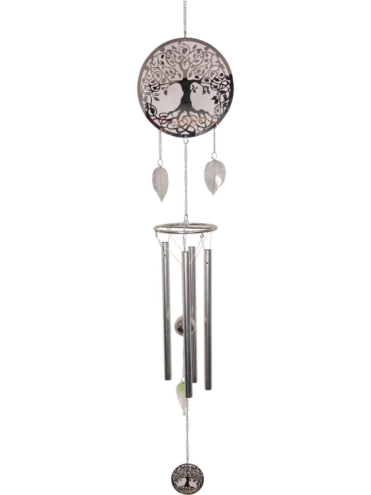 New 1pce Jumbo Tree of Life Steel Wind Chime Silver Sun Catcher