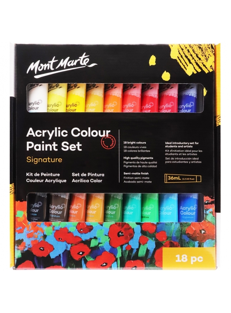 Mont Marte Acrylic Paint Colour Chart