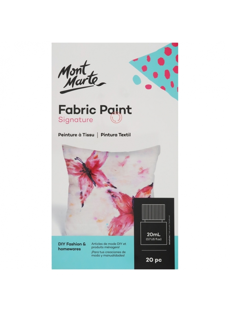 Mont Marte Fabric Paint Set 20pc x 20ml
