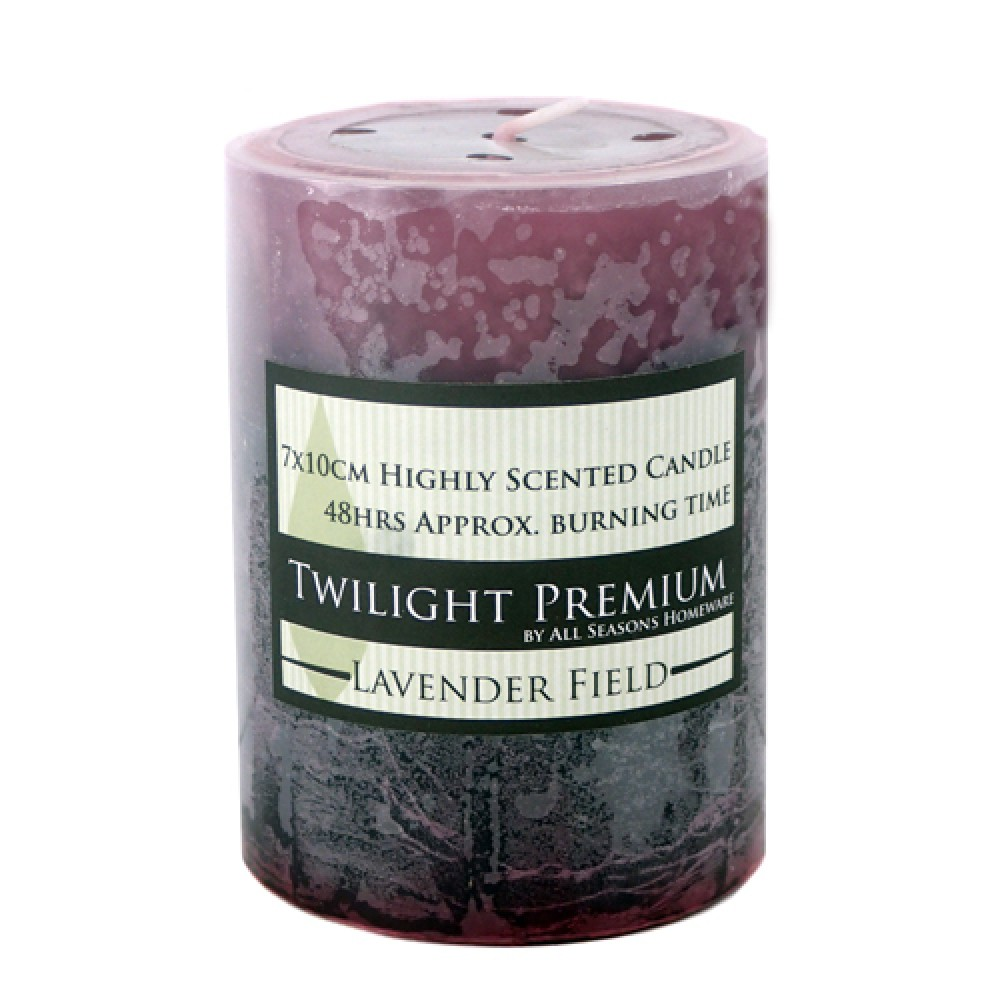 48 Hour Twilight Scented Candle 7x10cm, Lavender Field, Premium Range