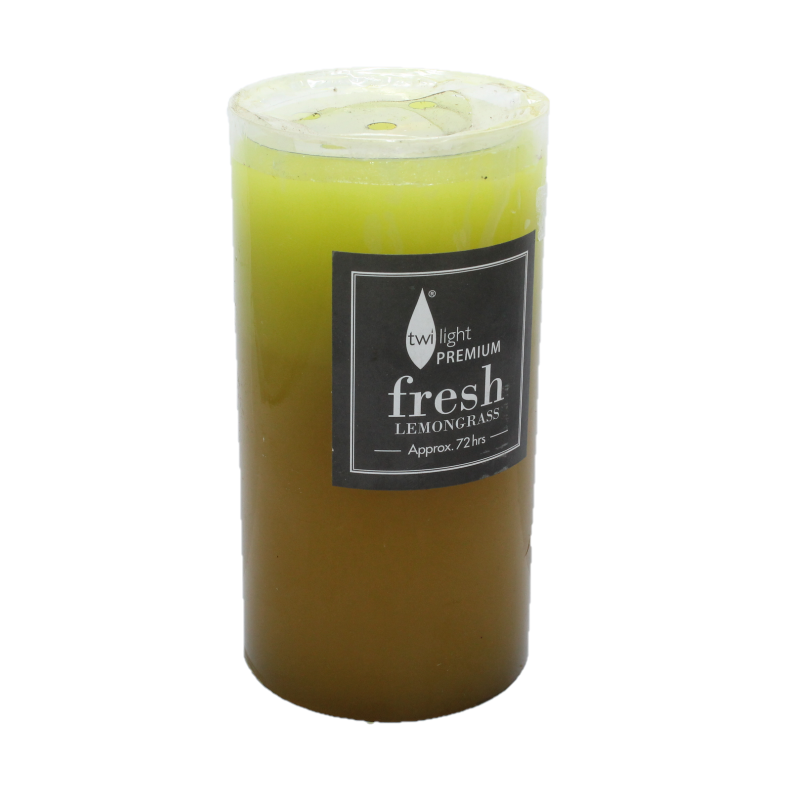1pce Twilight Premium 7x15cm Pillar Candle Fresh Lemon Grass