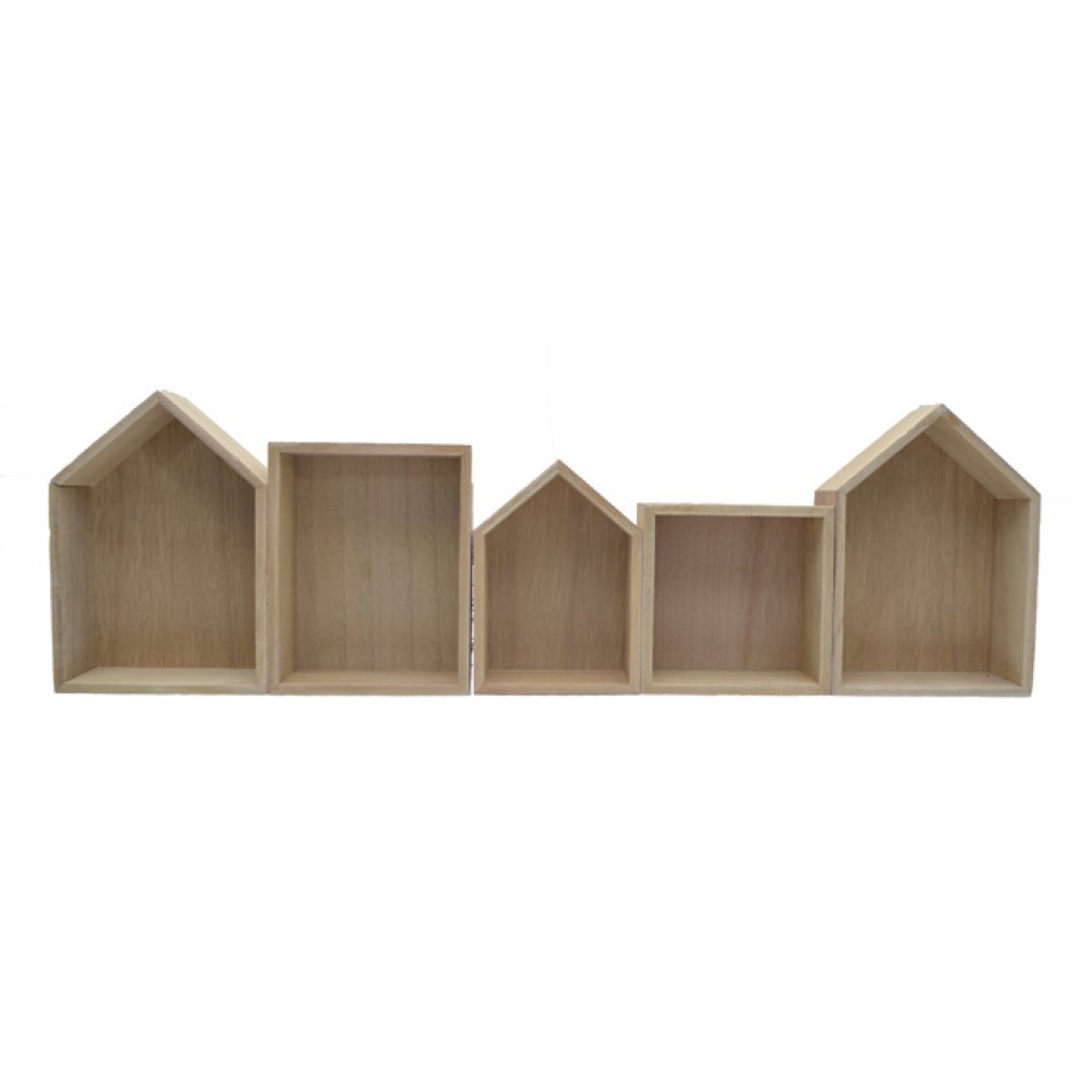 1pce 73x22x6cm Wooden 5 Section Mdf House Storage Keep Raw