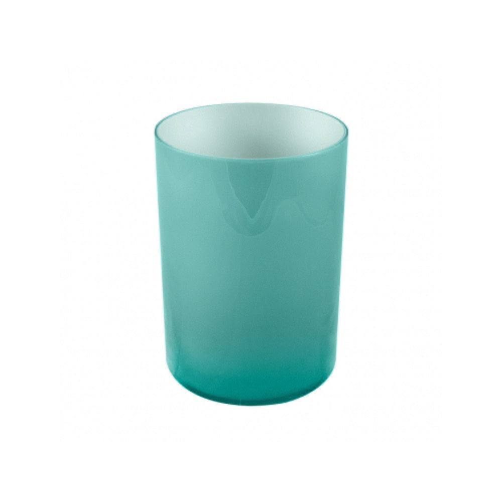 1pce 20cm Glass Turquoise / Aqua Blue Cylinder Vase, Home Décor