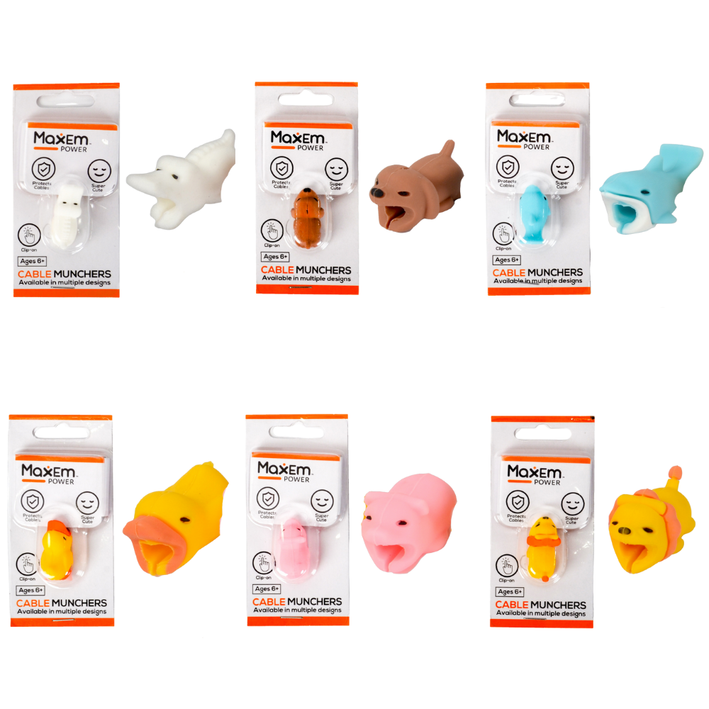 Set Of 6 Animal Cable Muncher Cable Protector 1 Cute Design Easy Install Set Of 6 Animal Cable Muncher Cable Protector 1 Cute Design Easy Install