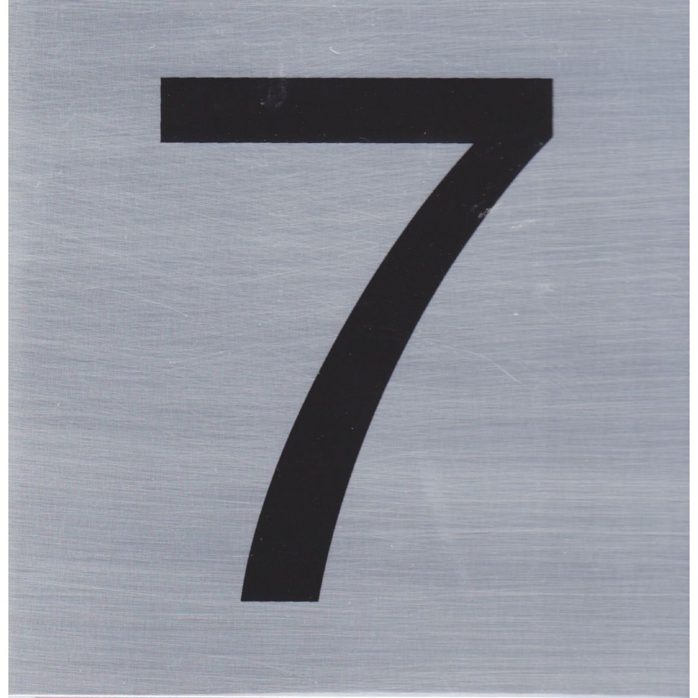 HOUSE NUMBER 2 10x10cm S009 Brush Stainless Steel Look
