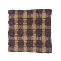40cm Cushion Decor Polyester Chocolate Shaggy Pattern