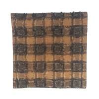 40cm Cushion Decor Polyester Assorted Designs Caramel Shaggy Pattern