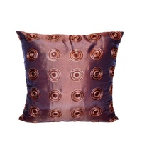 40cm Cushion Decor Polyester Assorted Designs Silver with Retro Circles