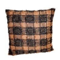 40cm Cushion Shag Decor Polyester Assorted Designs Light Orange Pattern