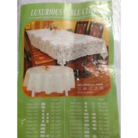 Lace Table Cloth White, Rectangular, Large Size - 200cm x 140cm