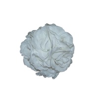 Rose Flower Ball 16cm White Polyester Hangable Weddings Decorations