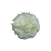 Rose Flower Ball 16cm Cream Polyester Hangable Weddings Decorations