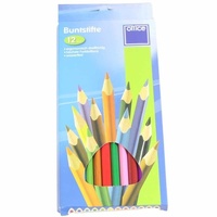 12 x Packs 12 Brilliant Coloured Tri-Grip Coloured Pencils for drawing MQ-002