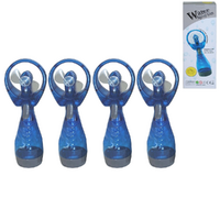 4x 250ml Water Spray Bottle Fan Soft Blades Ice Cool & AA Batteries Included