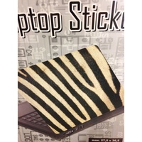 Zebra Fur Print Laptop Notebook Sticker Decal. Visible Through Skin or Cover.