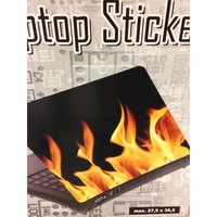 Fire Place Laptop Notebook Sticker Decal. Visible Through Skin or Cover.