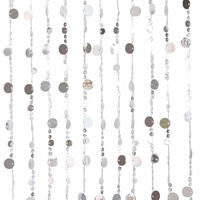 Beaded Door Curtains Retro Silver Disk Design 1pce 80x170cm 