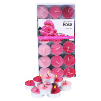 1 Pack of 36pce Rose Scented Tealight Candles 4 Hour Burning Time