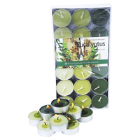  1 Pack of 36pce Eucalyptus Scented Tealight Candles 4 Hour Burning Time