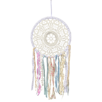 Dream Catcher with Doily and Lace Drop Downs 31cm 1 Piece Hand Made