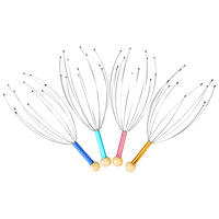 4pce 22cm Head Massager Amazing Feeling Stem Colour Bulk Buy!